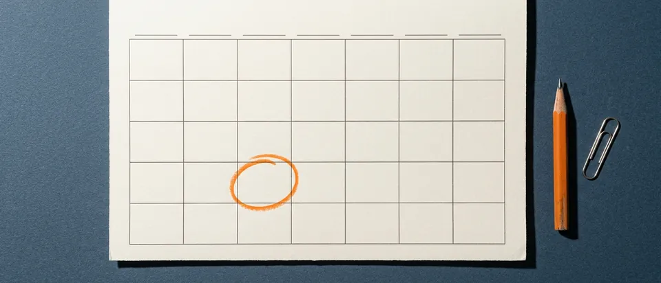 A calendar page with one day circled, for the 2013 launch