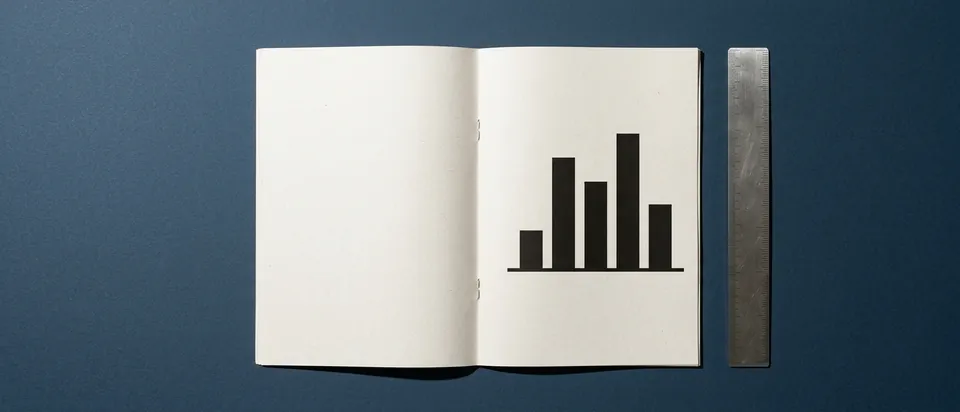 A report open to a bar chart with no labels