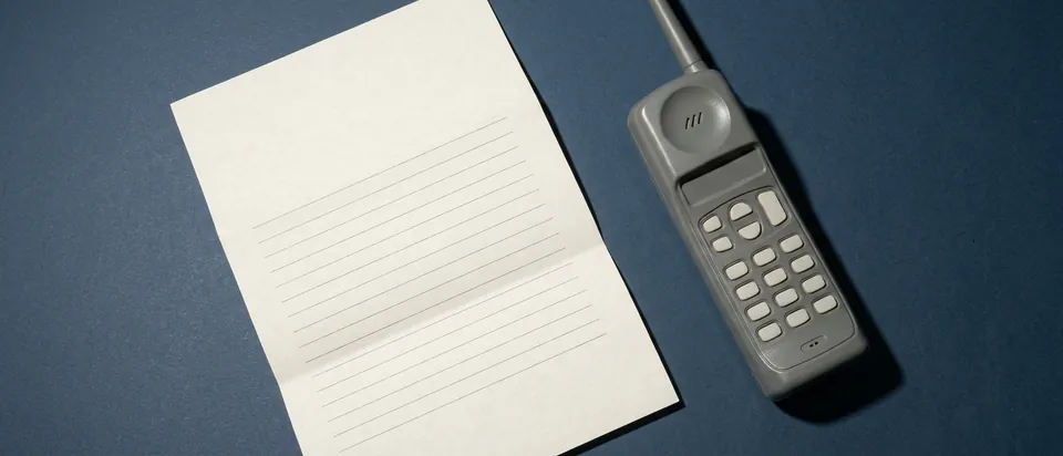 A printed alert letter with blank lines and an old phone